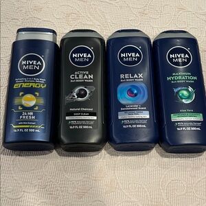 NIVEA MEN 3-in-1 Body Wash Bundle